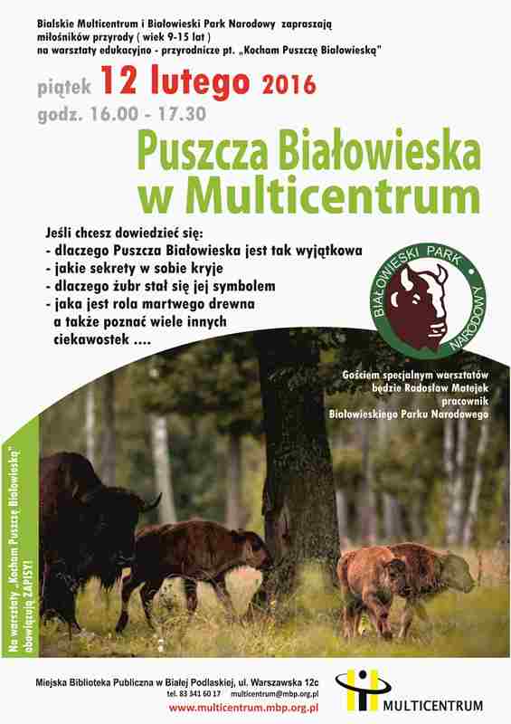 Kocham Puszcz Biaowiesk – warsztaty przyrodnicze w Multicentrum
