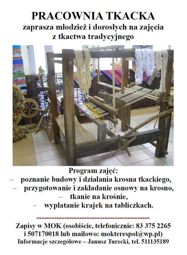 Terespol: Zajcia z tkactwa tradycyjnego