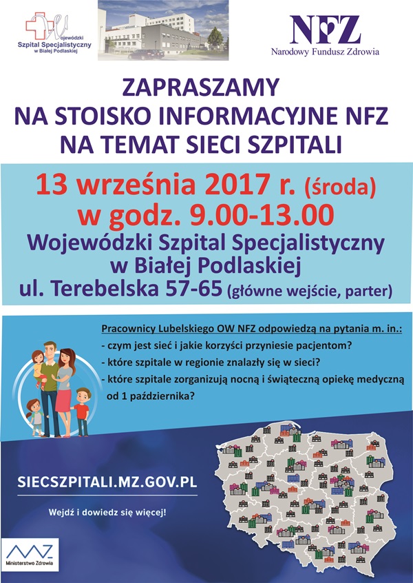 Sie szpitali na Lubelszczynie-stoisko informacyjne Lubelskiego OW NFZ w Szpitalu w Biaej Podlaskiej