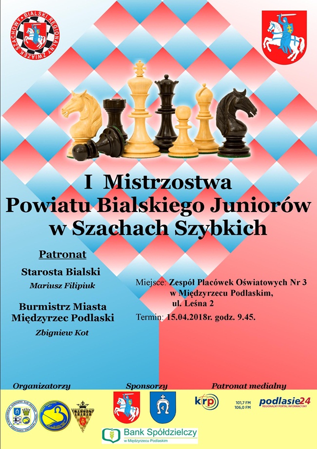 I Mistrzostwa Powiatu Bialskiego Juniorów w Szachach Szybkich